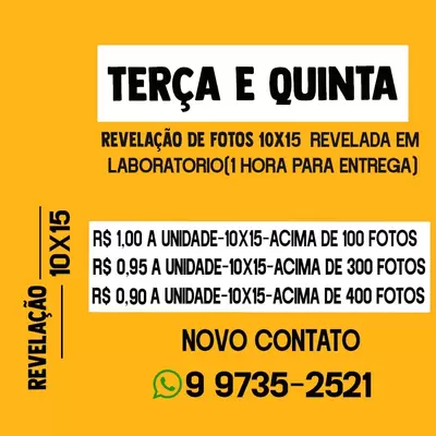 Promoção em revelação de fotos